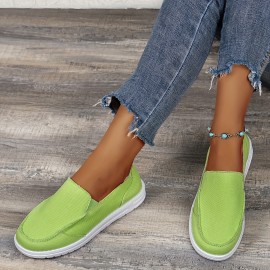 Comfortable Women's Canvas Slip-On Sneakers for Casual Walking and Everyday Wear