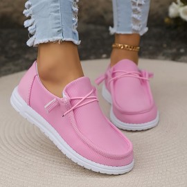 Women's Solid Color Casual Sneakers, Slip On Soft Sole Platform Low-top Shoes, Lightweight Non-slip Daily Shoes