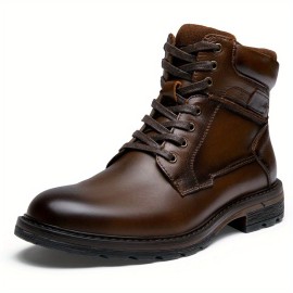 Men's Top Grain Cowhide Boots Casual Boots, Men's Chukka Fashion Boots, Men's Dress Shoes