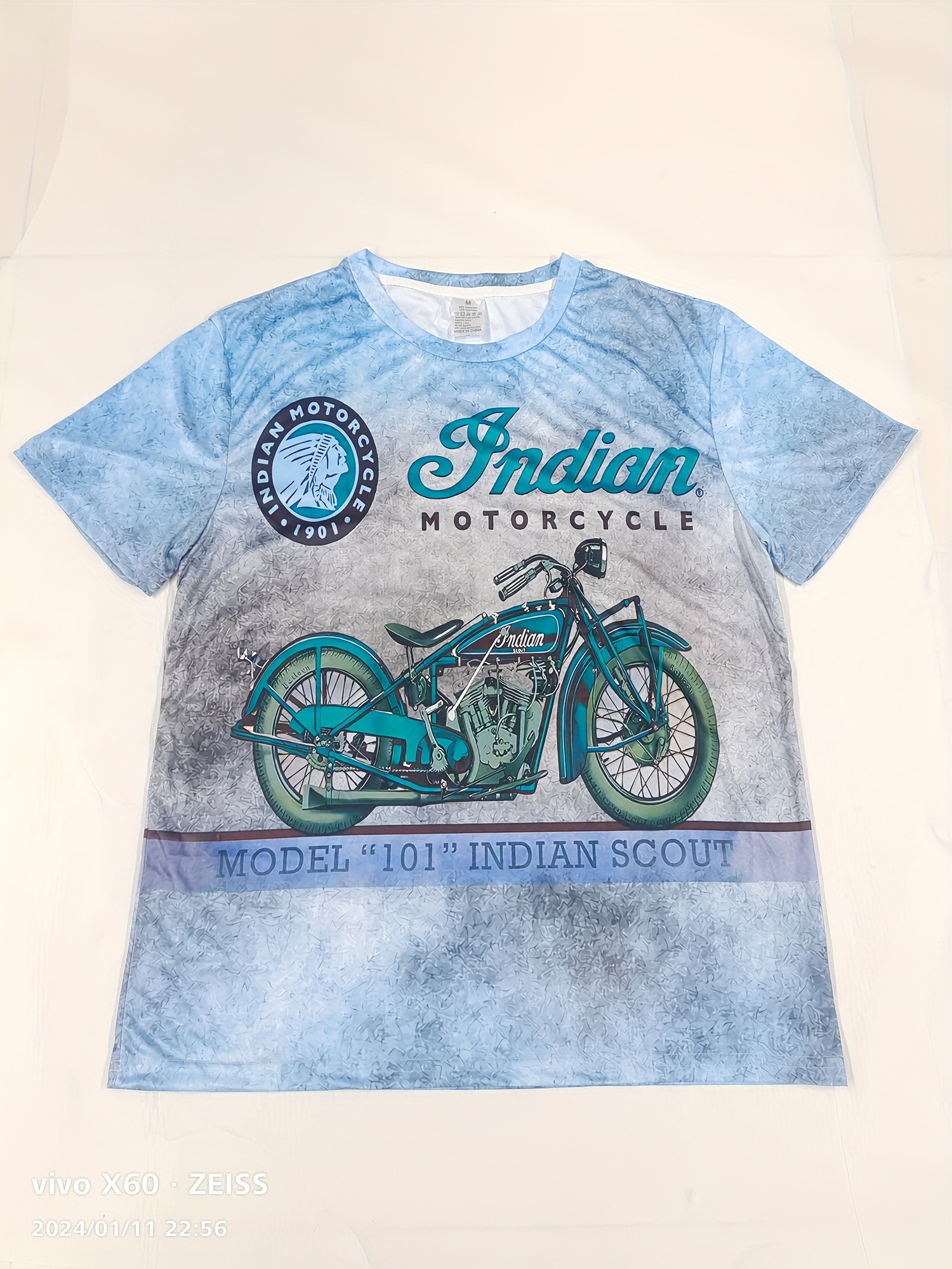 retro style motorcycle print mens graphic t shirt casual comfy tees for summer mens clothing details 7