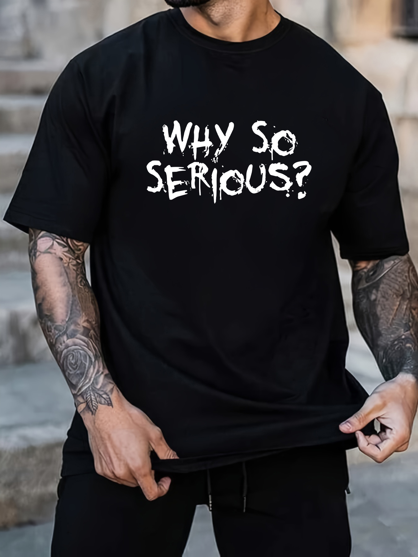 tees for men why so serious print t shirt casual short sleeve tshirt for summer spring fall tops as gifts details 5